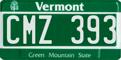 VT license plate CMZ393