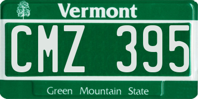 VT license plate CMZ395