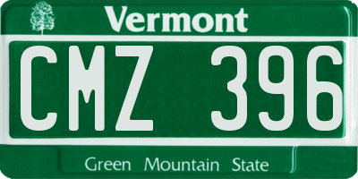 VT license plate CMZ396