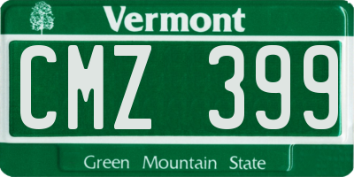 VT license plate CMZ399