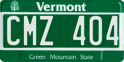 VT license plate CMZ404