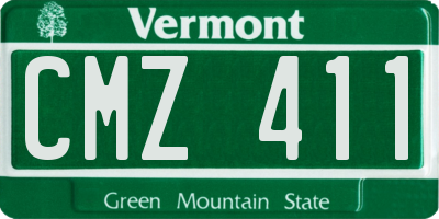 VT license plate CMZ411
