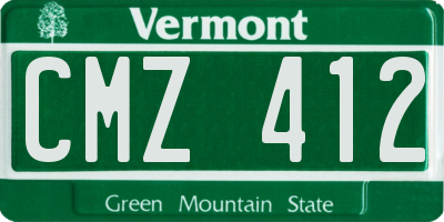 VT license plate CMZ412