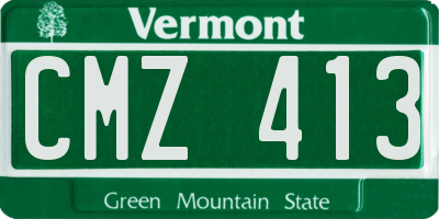 VT license plate CMZ413