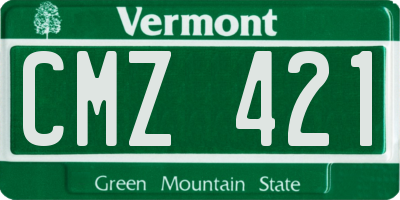 VT license plate CMZ421