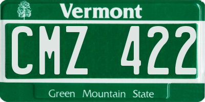 VT license plate CMZ422