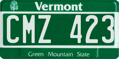 VT license plate CMZ423
