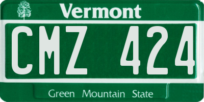 VT license plate CMZ424