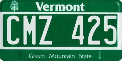 VT license plate CMZ425