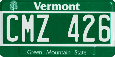 VT license plate CMZ426