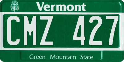VT license plate CMZ427