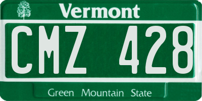 VT license plate CMZ428