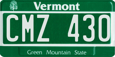 VT license plate CMZ430