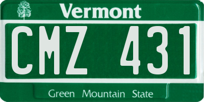 VT license plate CMZ431