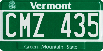 VT license plate CMZ435