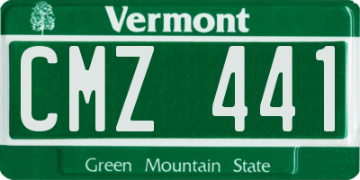 VT license plate CMZ441