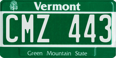 VT license plate CMZ443