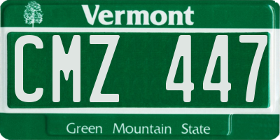 VT license plate CMZ447
