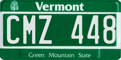 VT license plate CMZ448