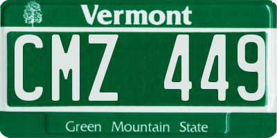 VT license plate CMZ449