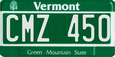 VT license plate CMZ450