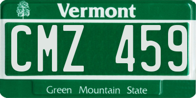 VT license plate CMZ459