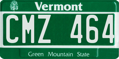 VT license plate CMZ464