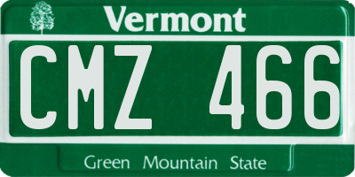 VT license plate CMZ466