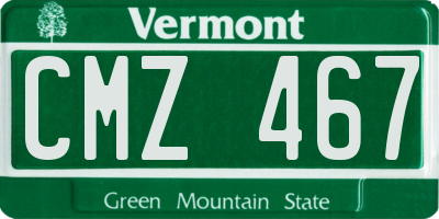 VT license plate CMZ467