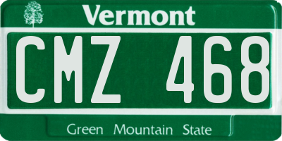 VT license plate CMZ468