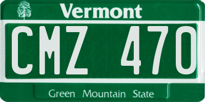 VT license plate CMZ470