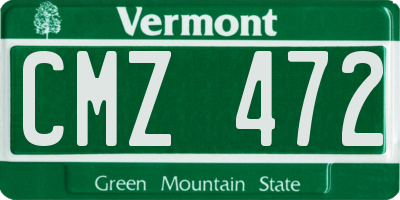 VT license plate CMZ472