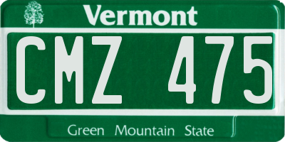 VT license plate CMZ475
