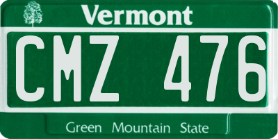 VT license plate CMZ476