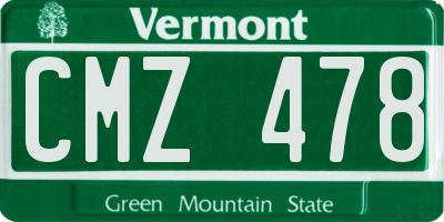 VT license plate CMZ478
