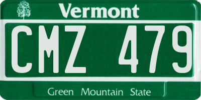 VT license plate CMZ479