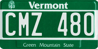 VT license plate CMZ480
