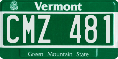 VT license plate CMZ481