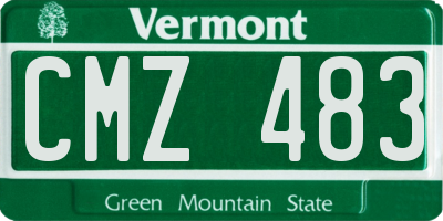 VT license plate CMZ483