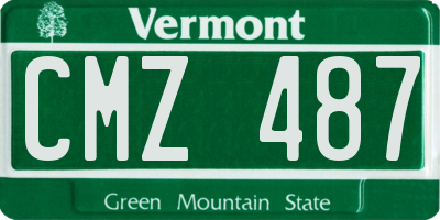 VT license plate CMZ487