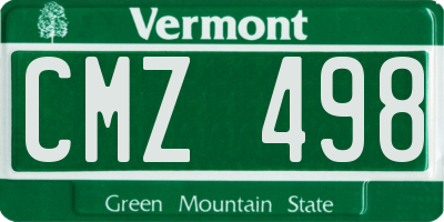 VT license plate CMZ498