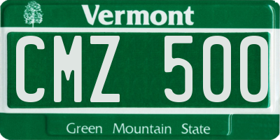 VT license plate CMZ500