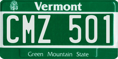 VT license plate CMZ501