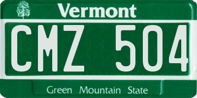 VT license plate CMZ504