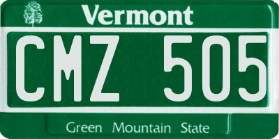 VT license plate CMZ505