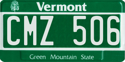 VT license plate CMZ506