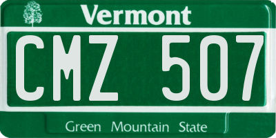 VT license plate CMZ507