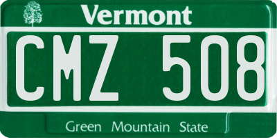 VT license plate CMZ508