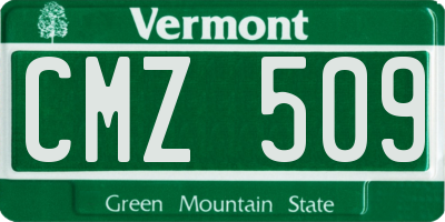 VT license plate CMZ509