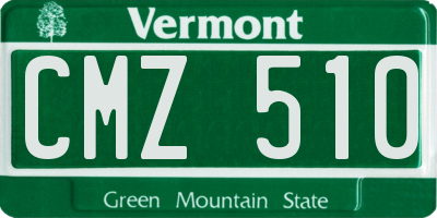 VT license plate CMZ510